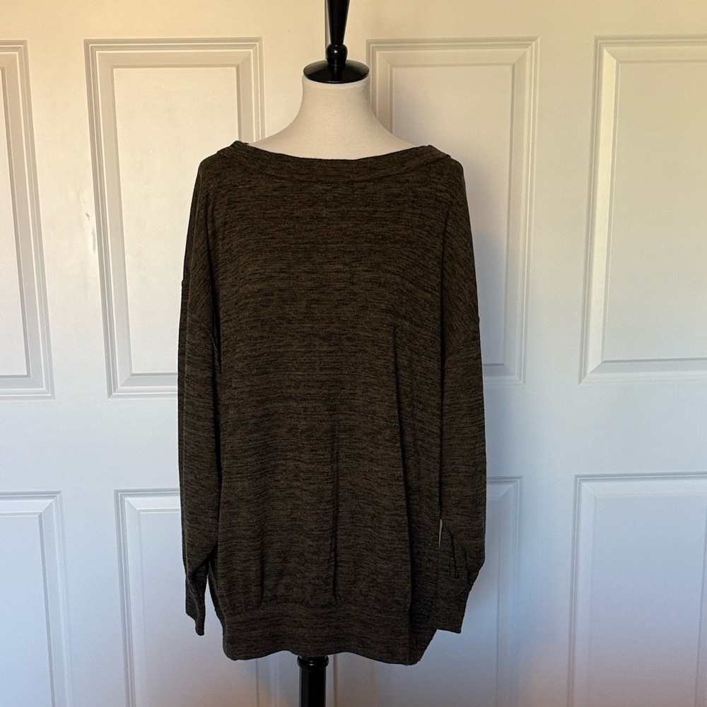 Free People Brown Long Sleeve Top
